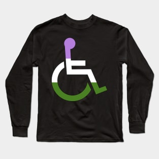 Disabled Genderqueer Pride Long Sleeve T-Shirt